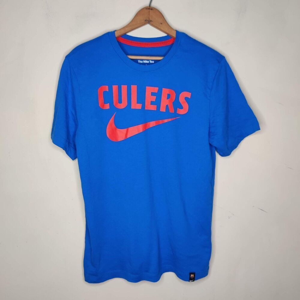 Nike Culers FC Barcelona T-Shirt Royal Blue Soccer Football Swoosh